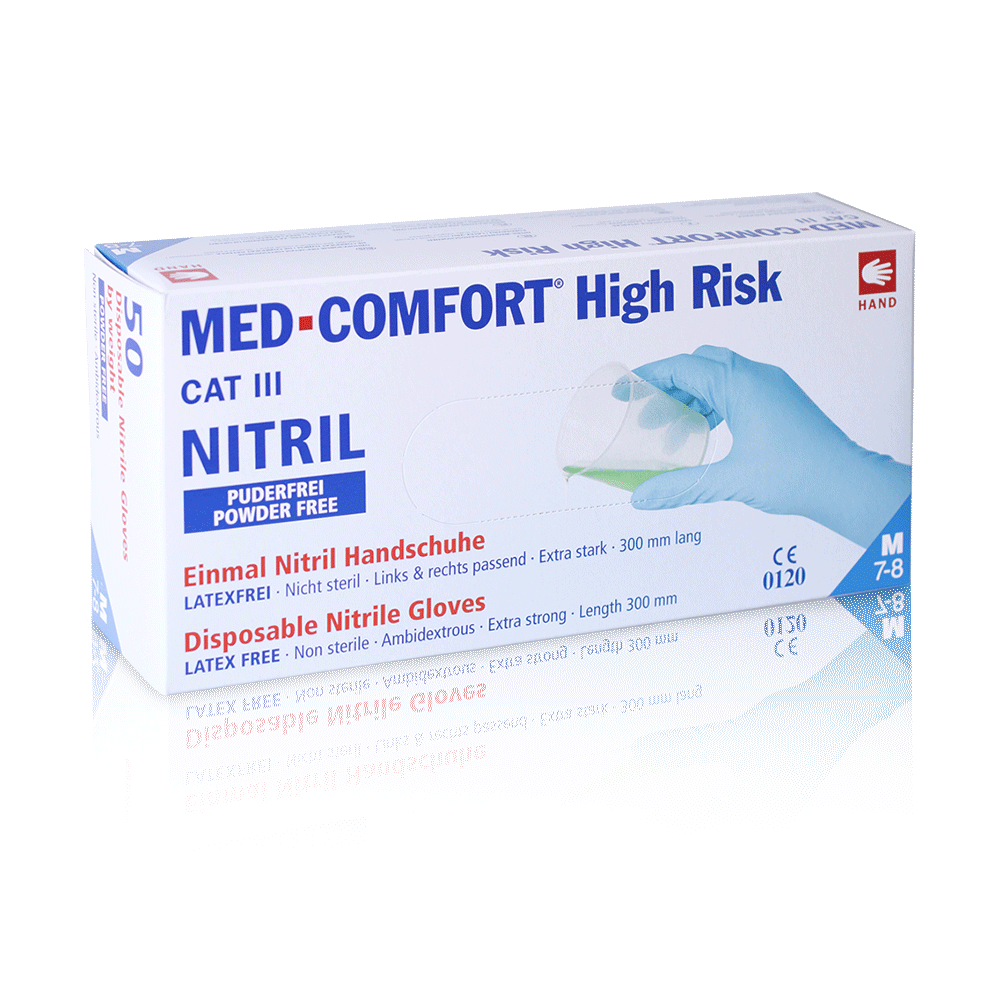 Gratis Muster High Risk Comfort Nitril Chemikalienschutzhandschuh Extra stark