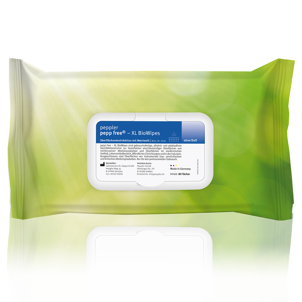 pepp free® XL Wipes | Desinfektionstücher