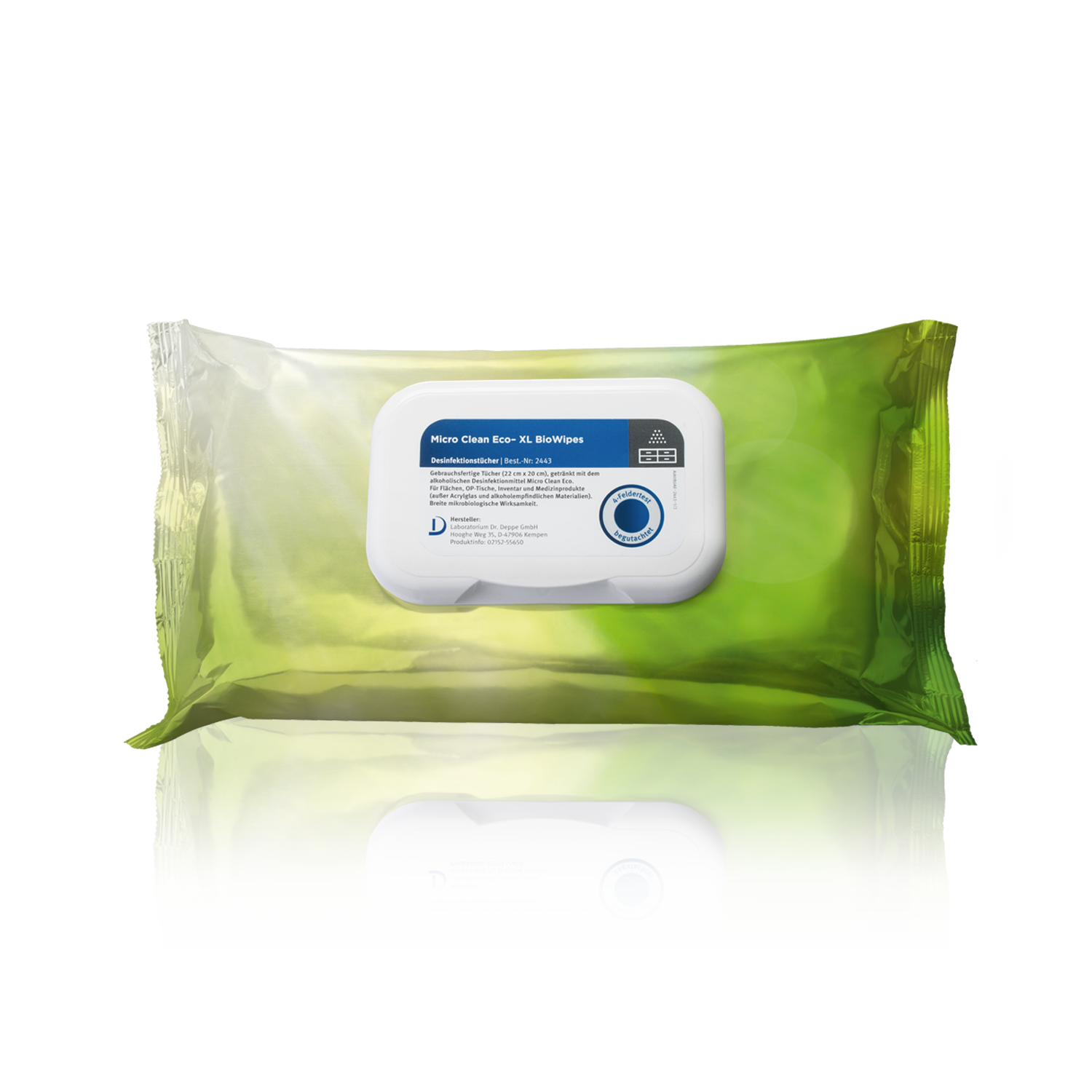 Micro Clean Eco XL BioWipes gebrauchsfertige Desinfektionstücher begrenzt viruzid