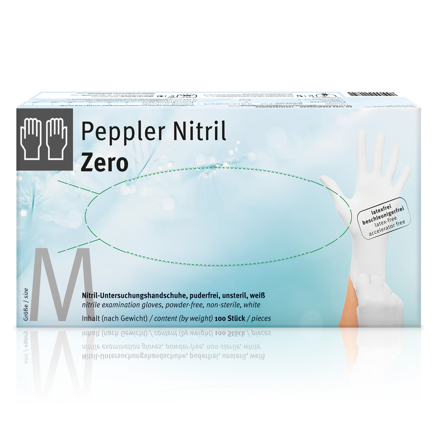 Nitril Zero medizinischer hautfreundlicher Handschuh, acceleratorfrei