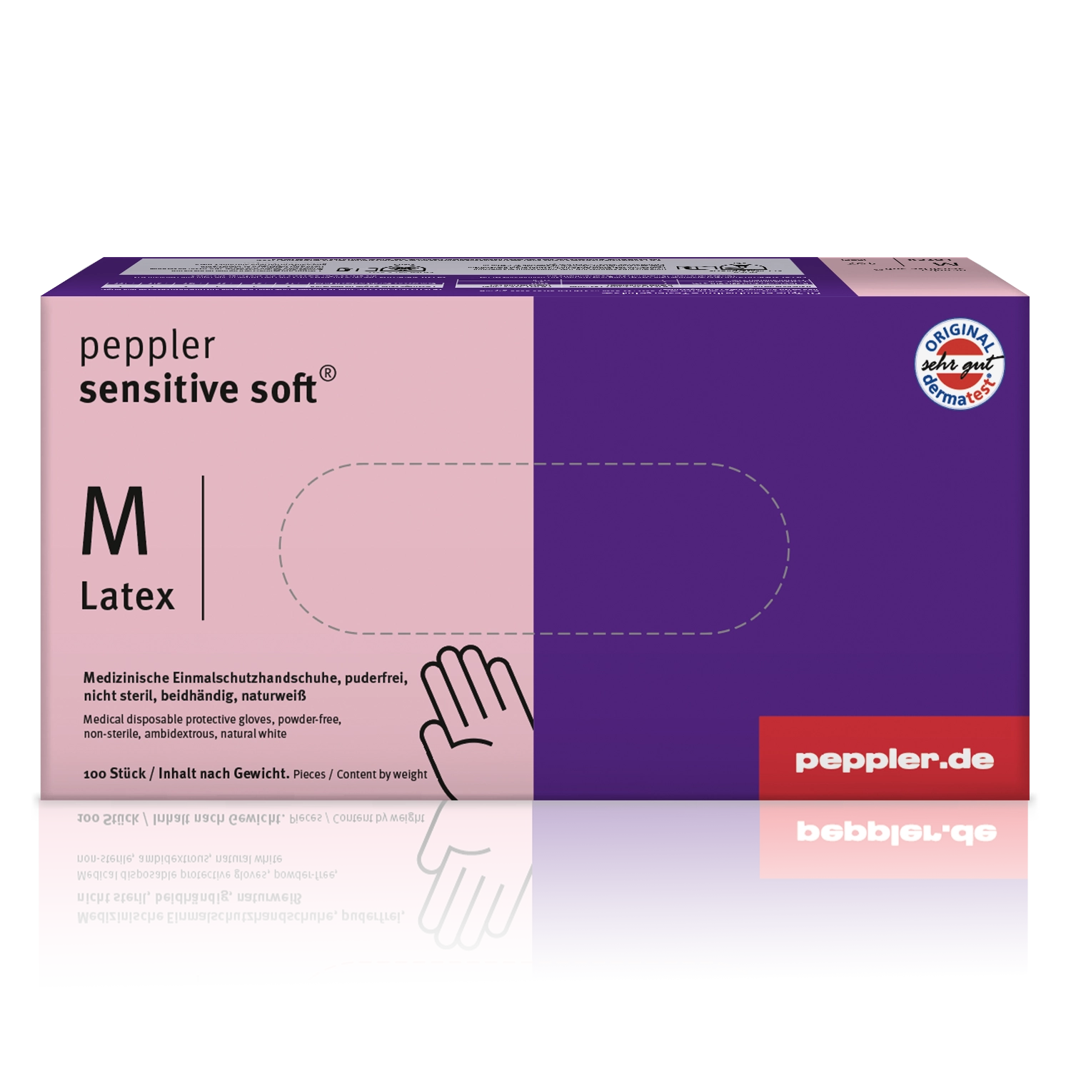 peppler sensitive soft® | Latexhandschuh | Handschuhbox | Größe M