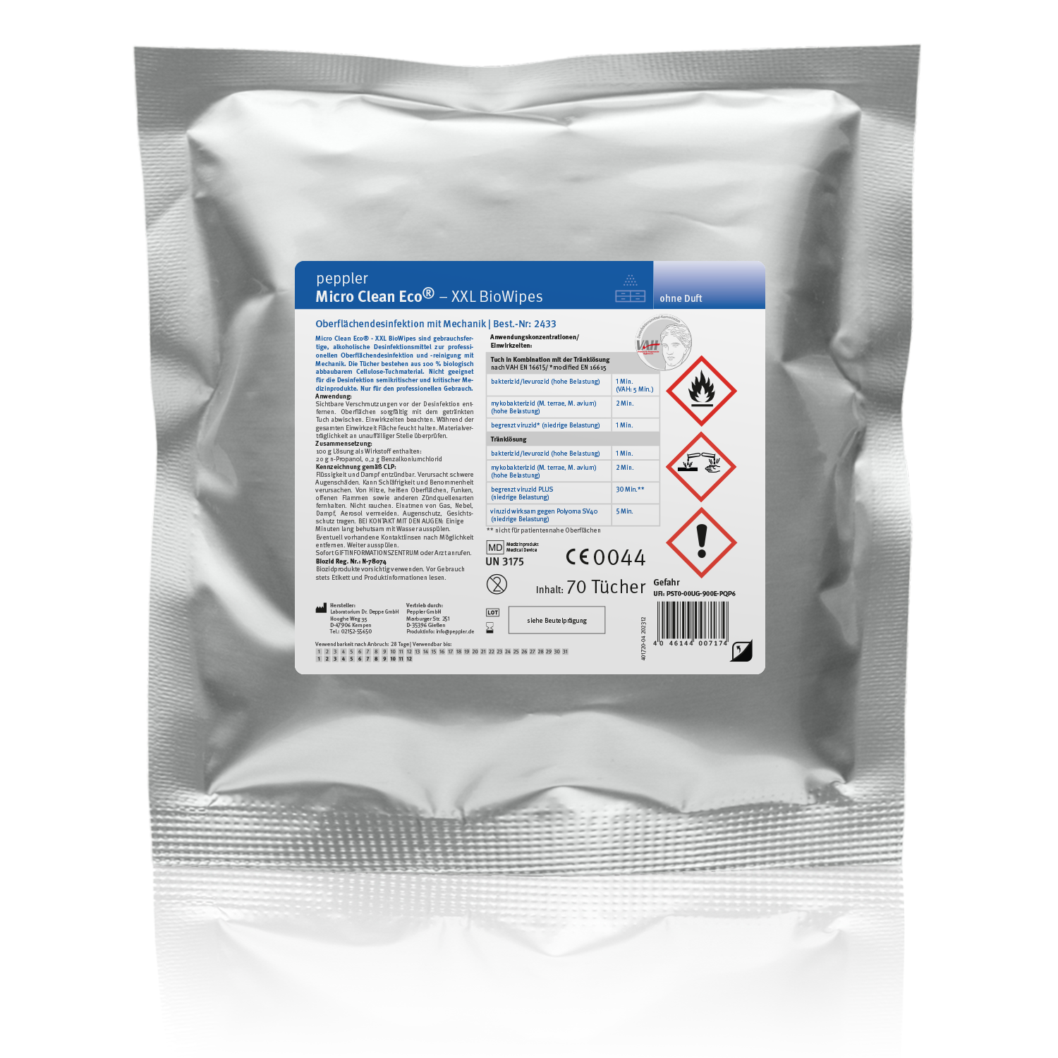 Micro Clean® Pro XXL Wipes | Desinfektionstücher