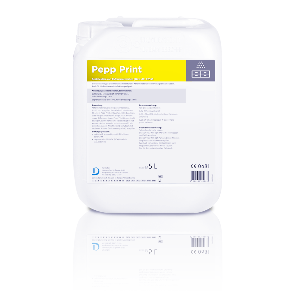 Pepp Print Abformdesinfektion gebrauchsfertiges Desinfektionsmittel für Abformmaterialien