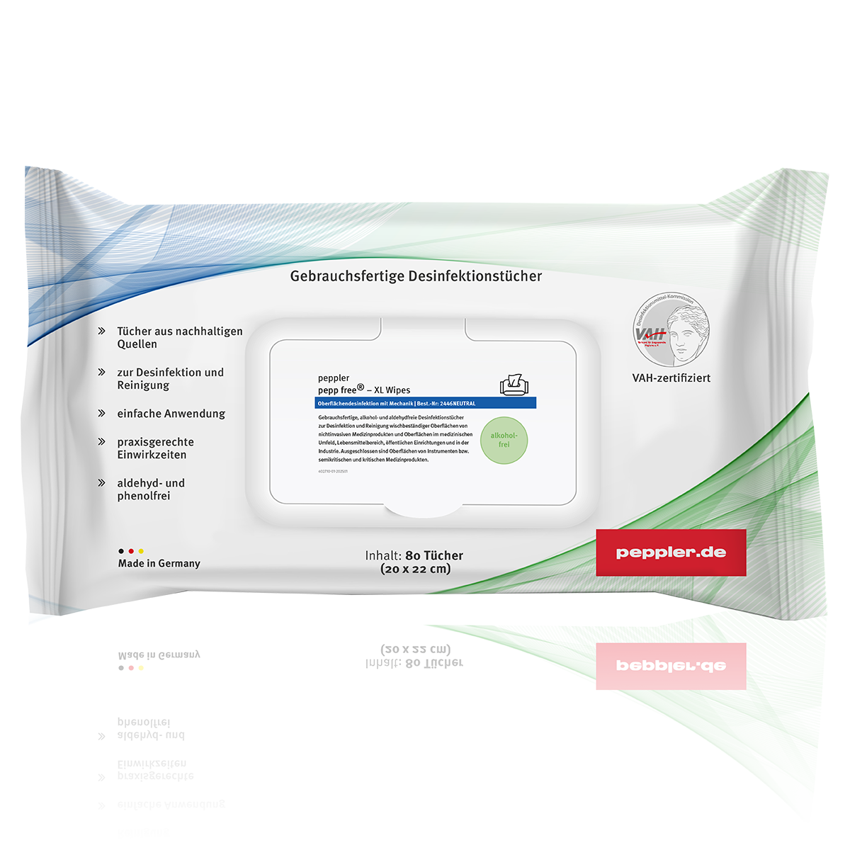 pepp free® XL Wipes | Desinfektionstücher