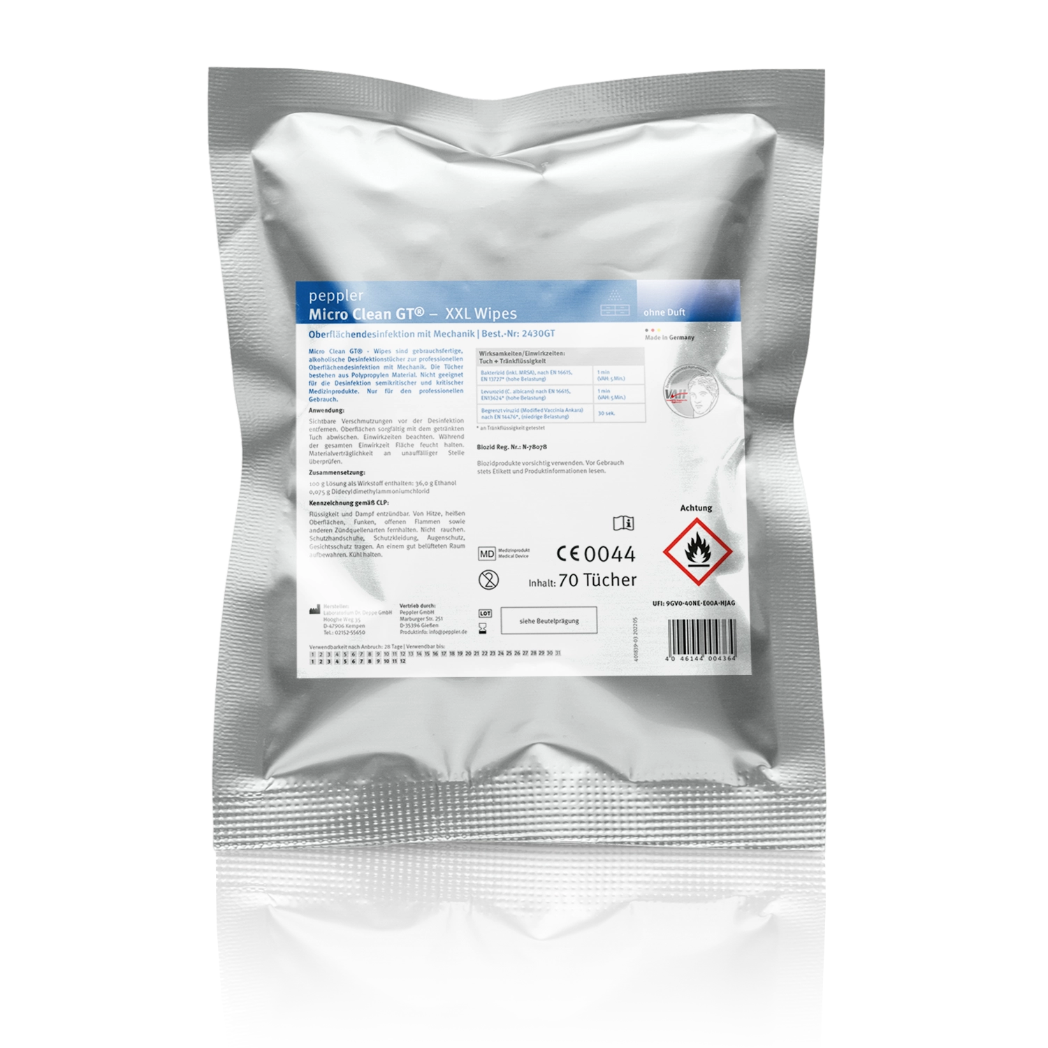 Gratis Muster | Micro Clean GT® XXL Wipes | Desinfektionstücher