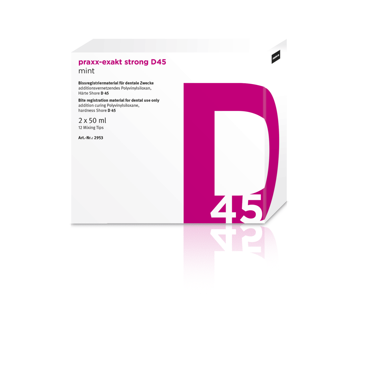 Bissregistrat praxx-exakt strong D45 - Minze - Abformmaterial