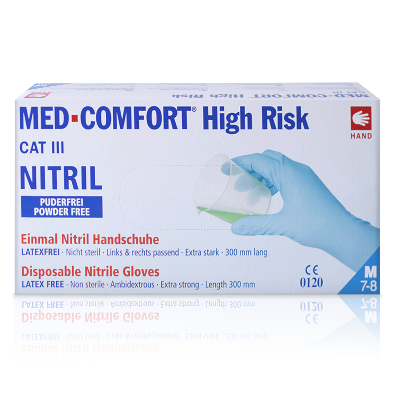 Gratis Muster High Risk Comfort Nitril Chemikalienschutzhandschuh Extra stark