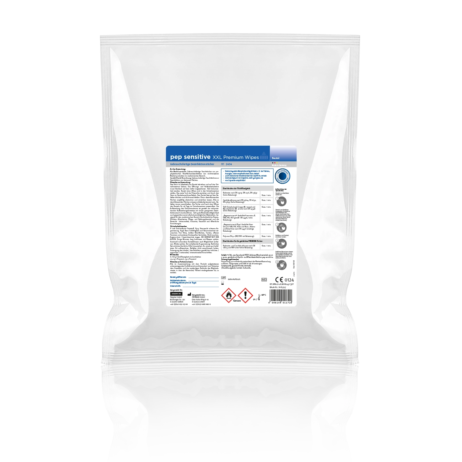 pep sensitive® XXL Wipes | Desinfektionstücher | PET