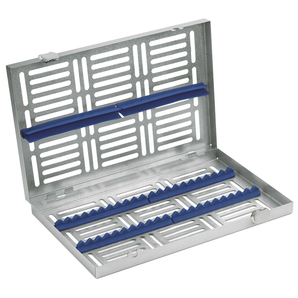ASA -DENTAL - Instrumentenkassette, Edelstahl, für 20 Instrumente, 288 x 182 x 34 mm