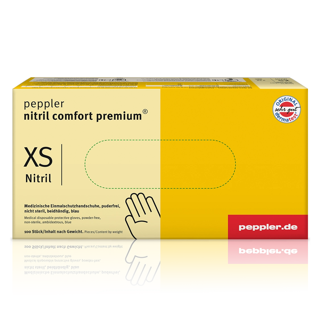 peppler nitril comfort premium® blue | Nitrilhandschuh | Handschuhbox | blau | Größe XS