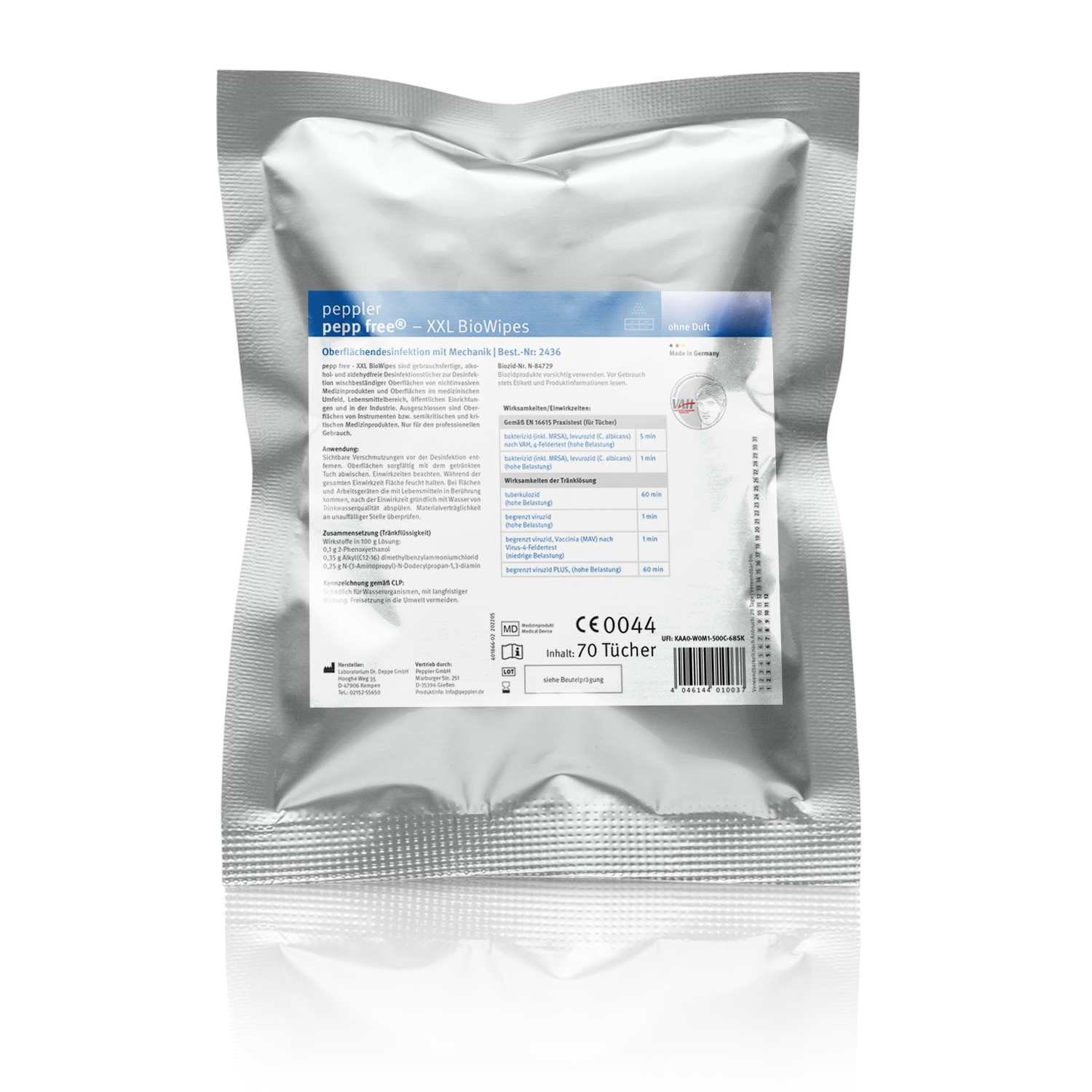 pepp free® XXL Wipes | Desinfektionstücher