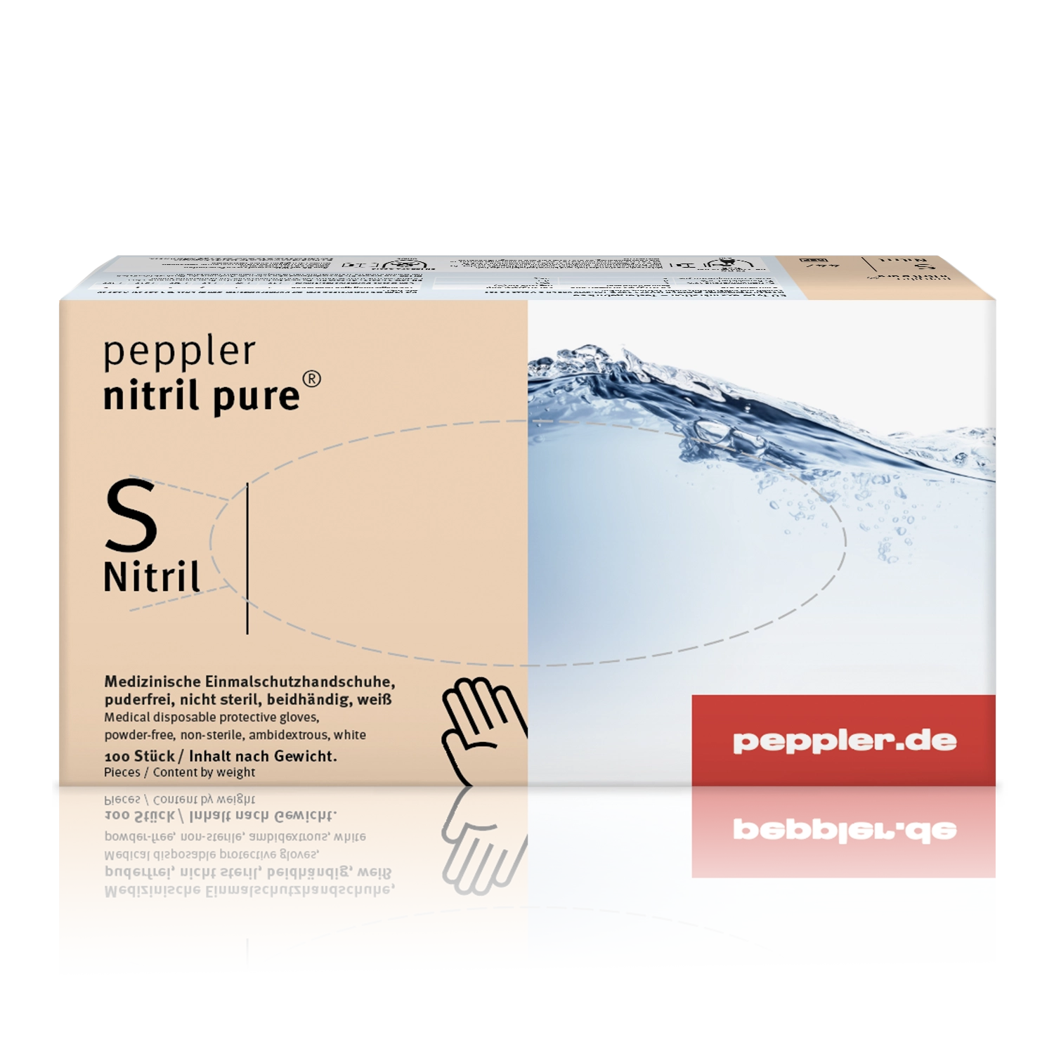 peppler nitril pure® | Nitrilhandschuh | Handschuhbox | Größe S