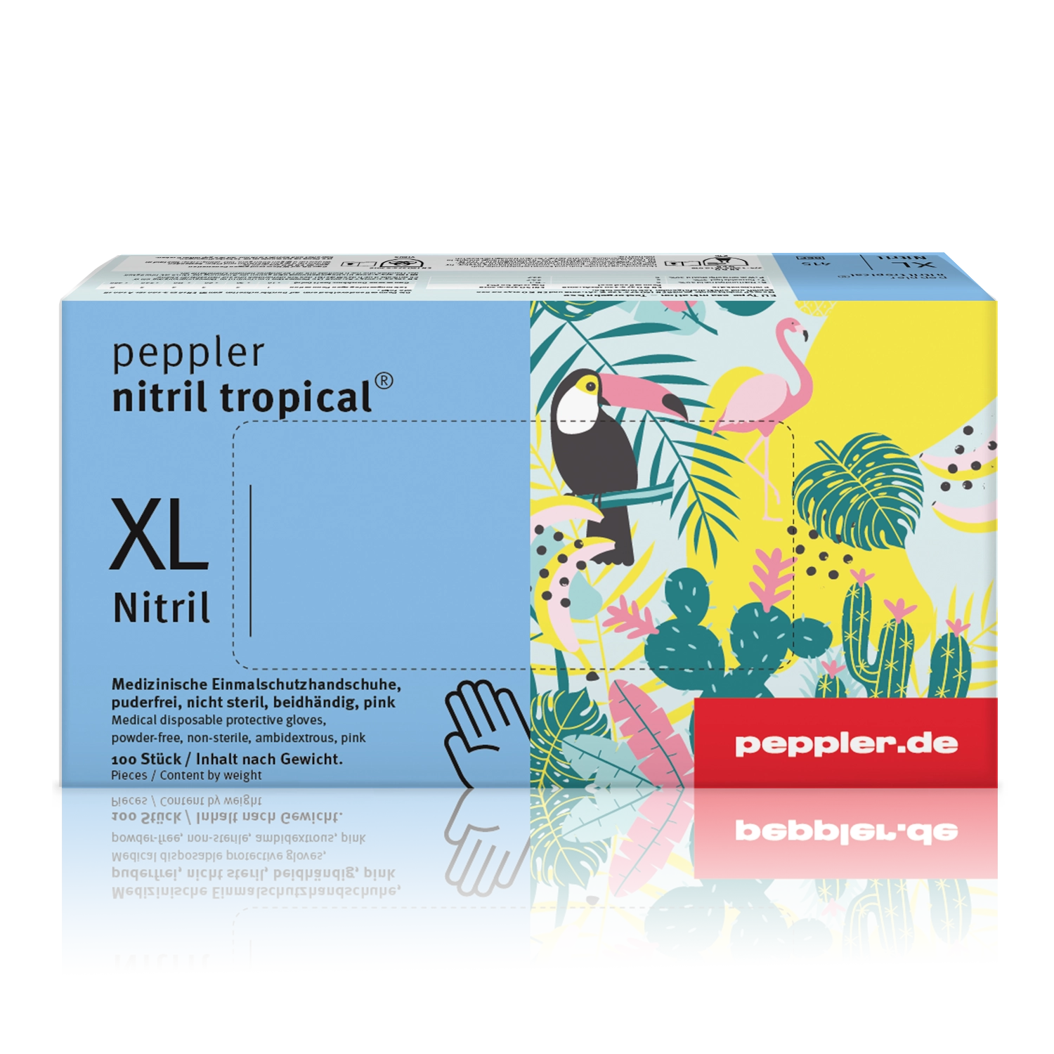 peppler nitril tropical® | Nitrilhandschuh | Größe XL | Handschuhbox