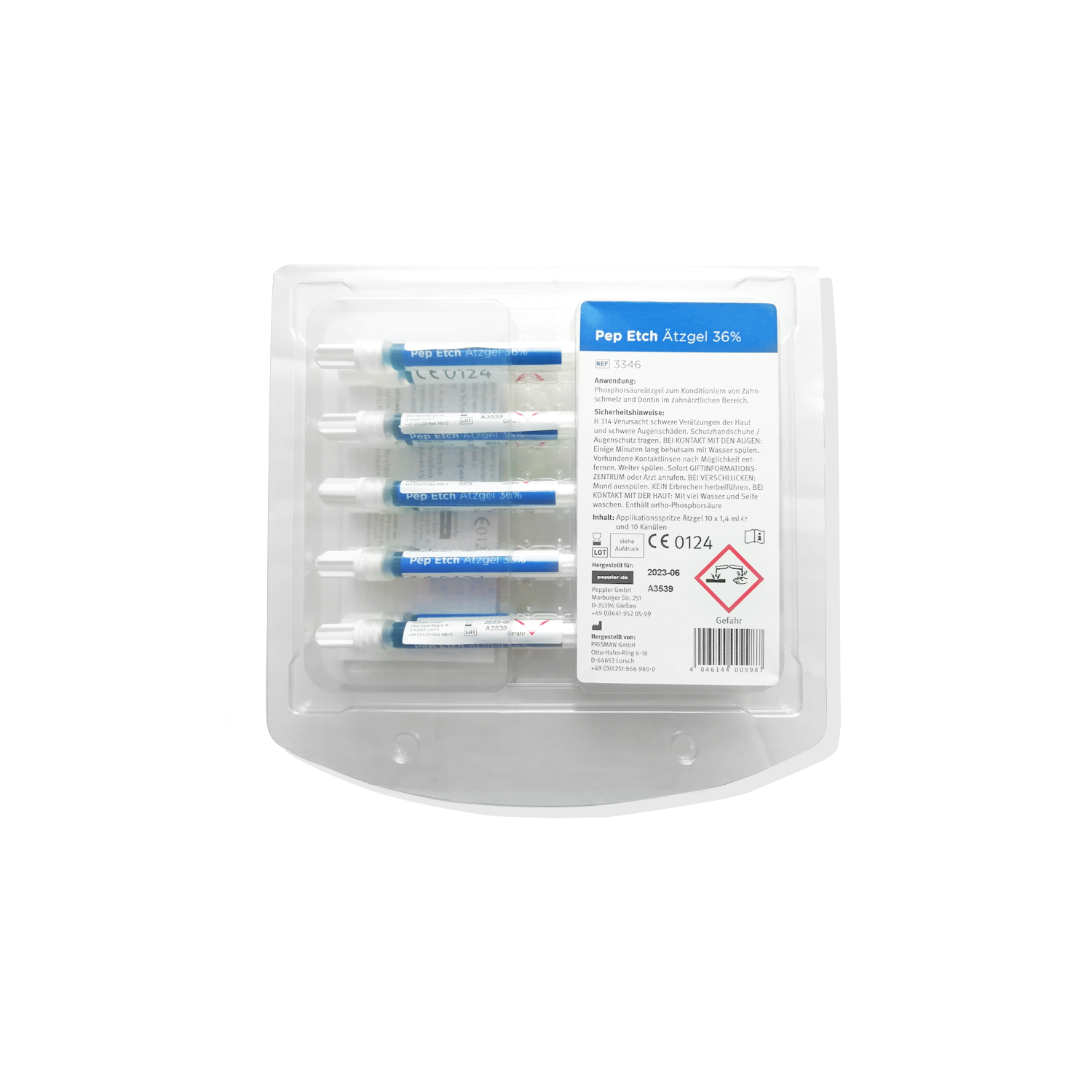pep etch - Ätzgel, 10 x 1,4 ml inkl. 10 Applikationskanülen