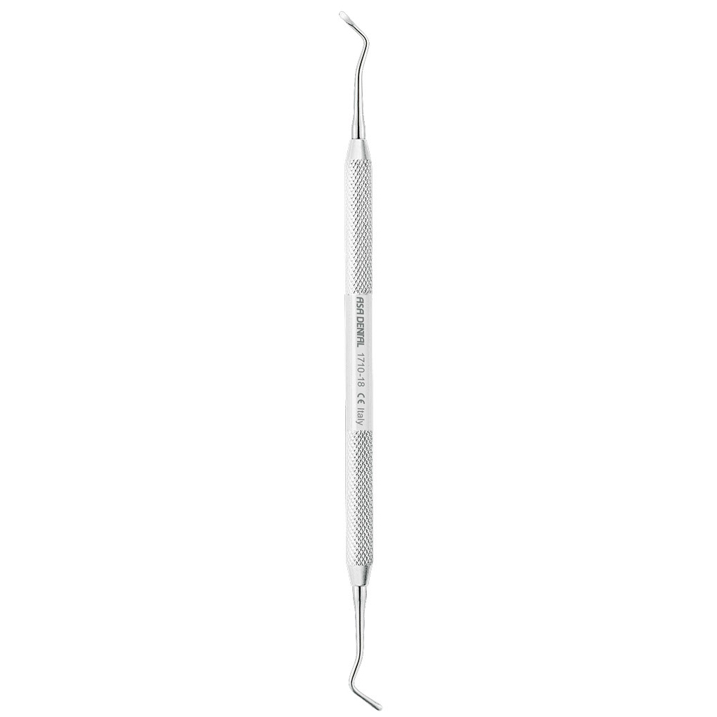 ASA-DENTAL - Exkavator Fig. 18 - SS. white type -  1,2 mm, Doppelende, rund