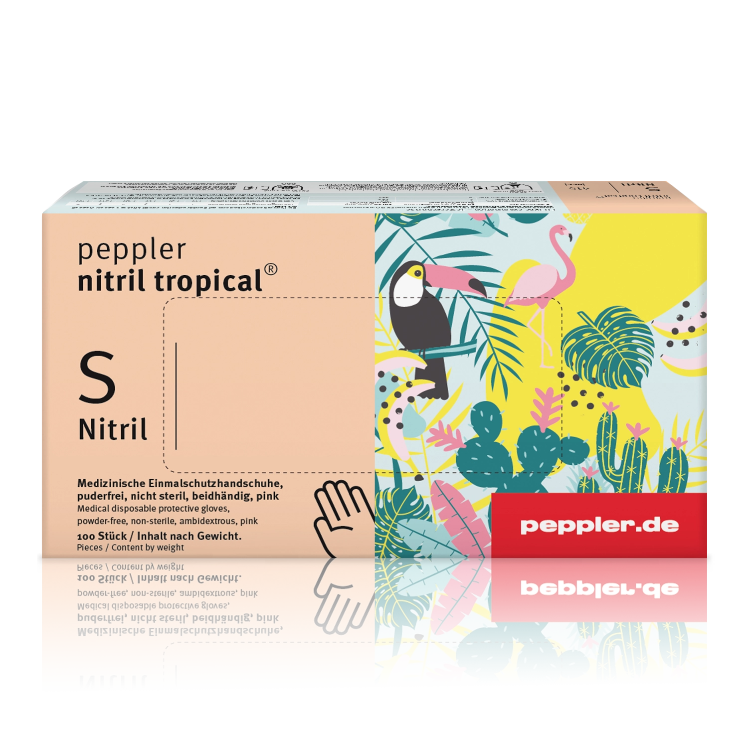 peppler nitril tropical® | Nitrilhandschuh | Größe S | Handschuhbox