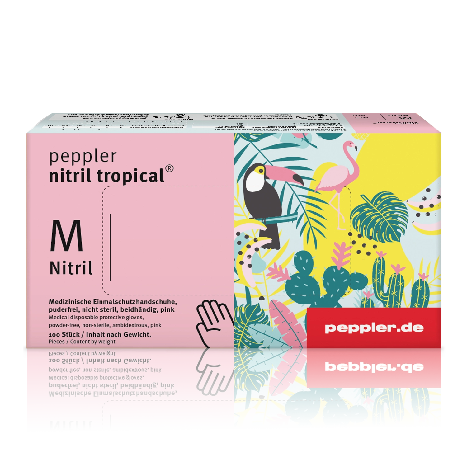 peppler nitril tropical® | Nitrilhandschuh | Größe M | Handschuhbox