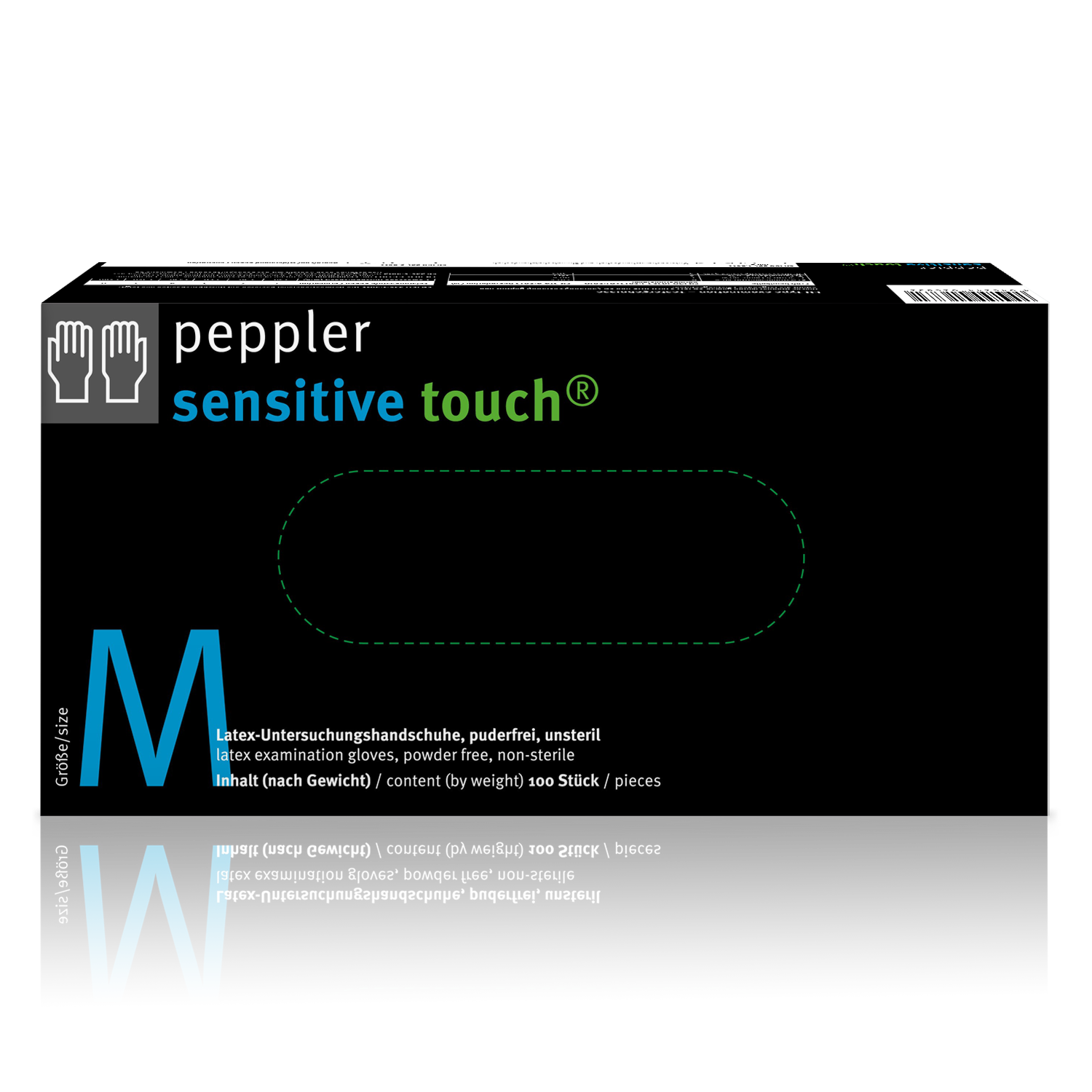 Sensitive Touch medizinischer Latexhandschuh, puderfrei und unsteril