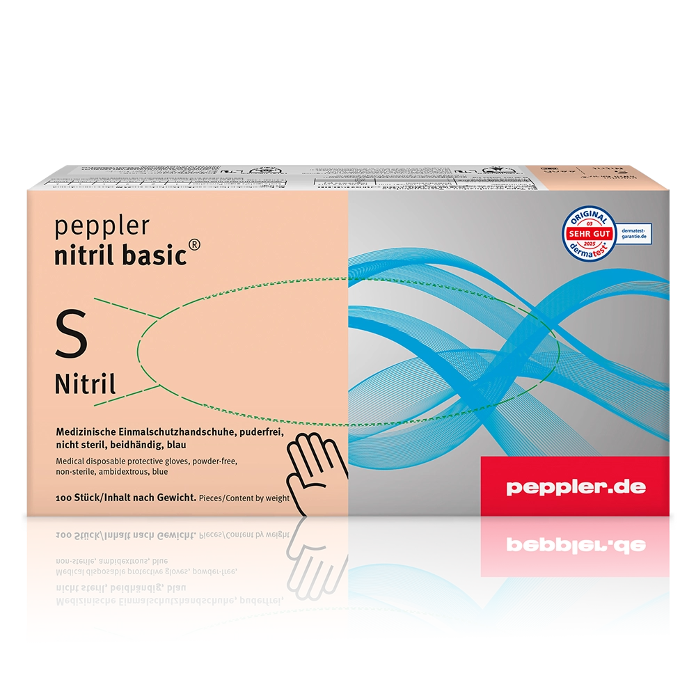 peppler nitril basic® | Nitrilhandschuh | blau | Umverpackung