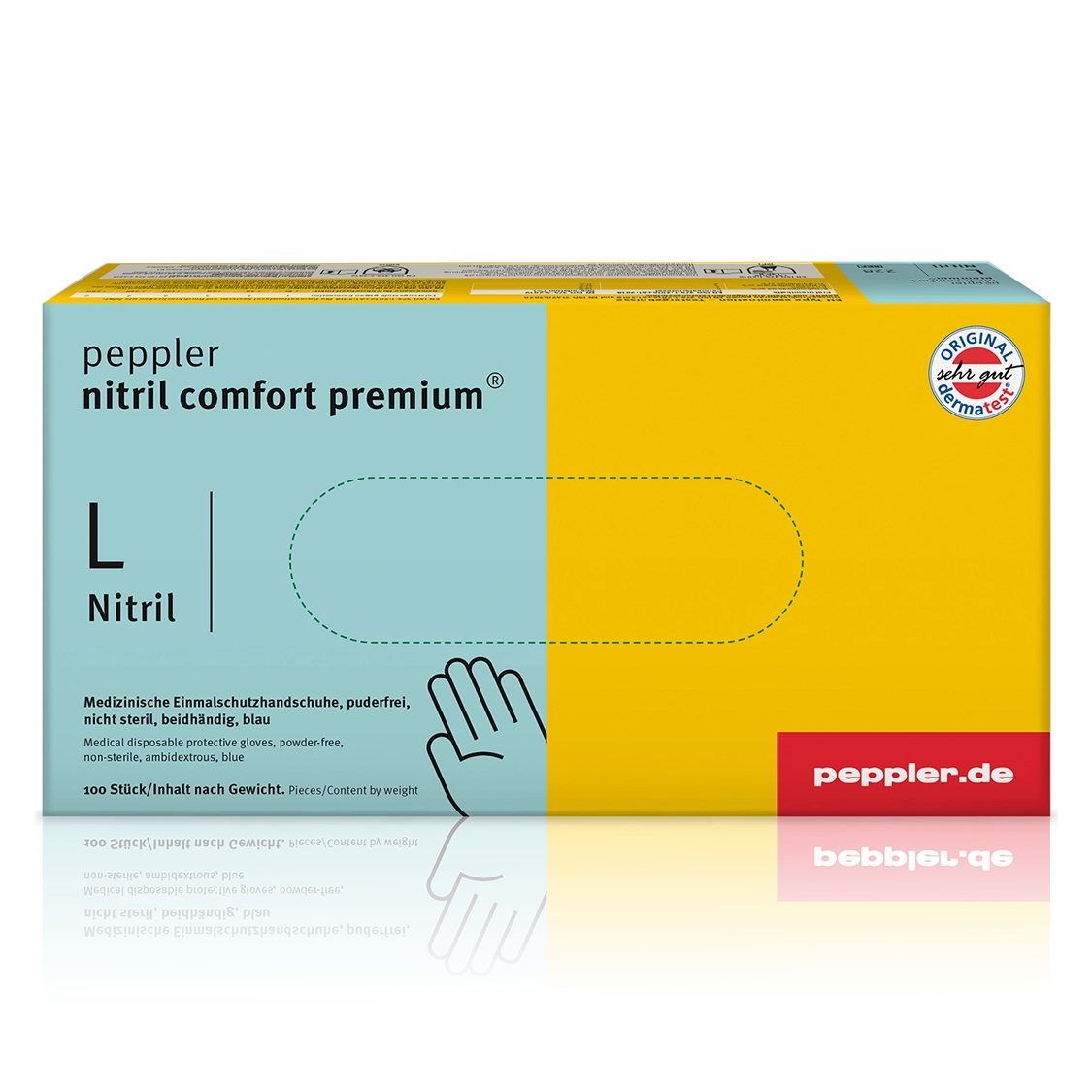 peppler nitril comfort premium® blue | Nitrilhandschuh | Handschuhbox | Größe L