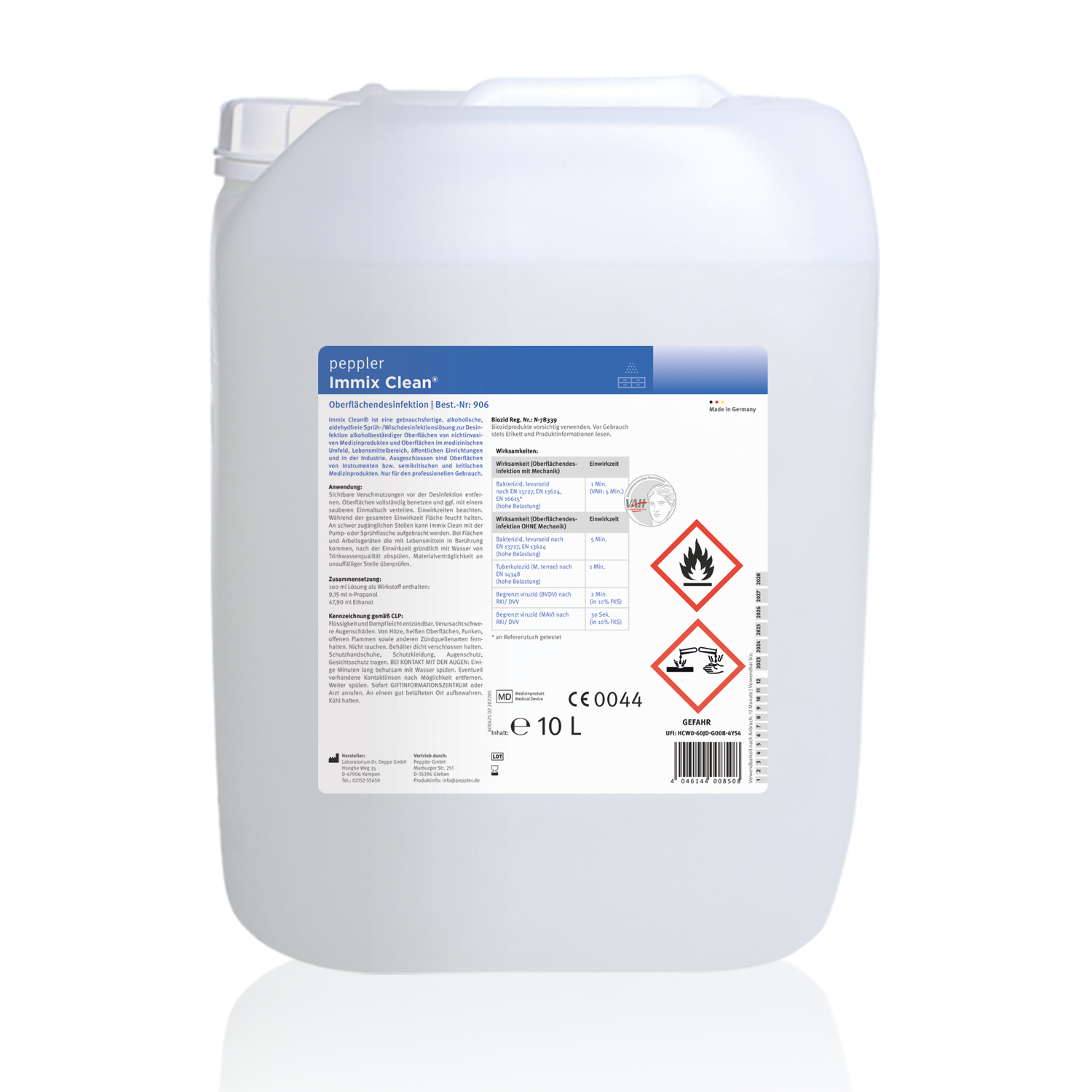 Immix Clean Oberflächendesinfektion 10Liter, neutral