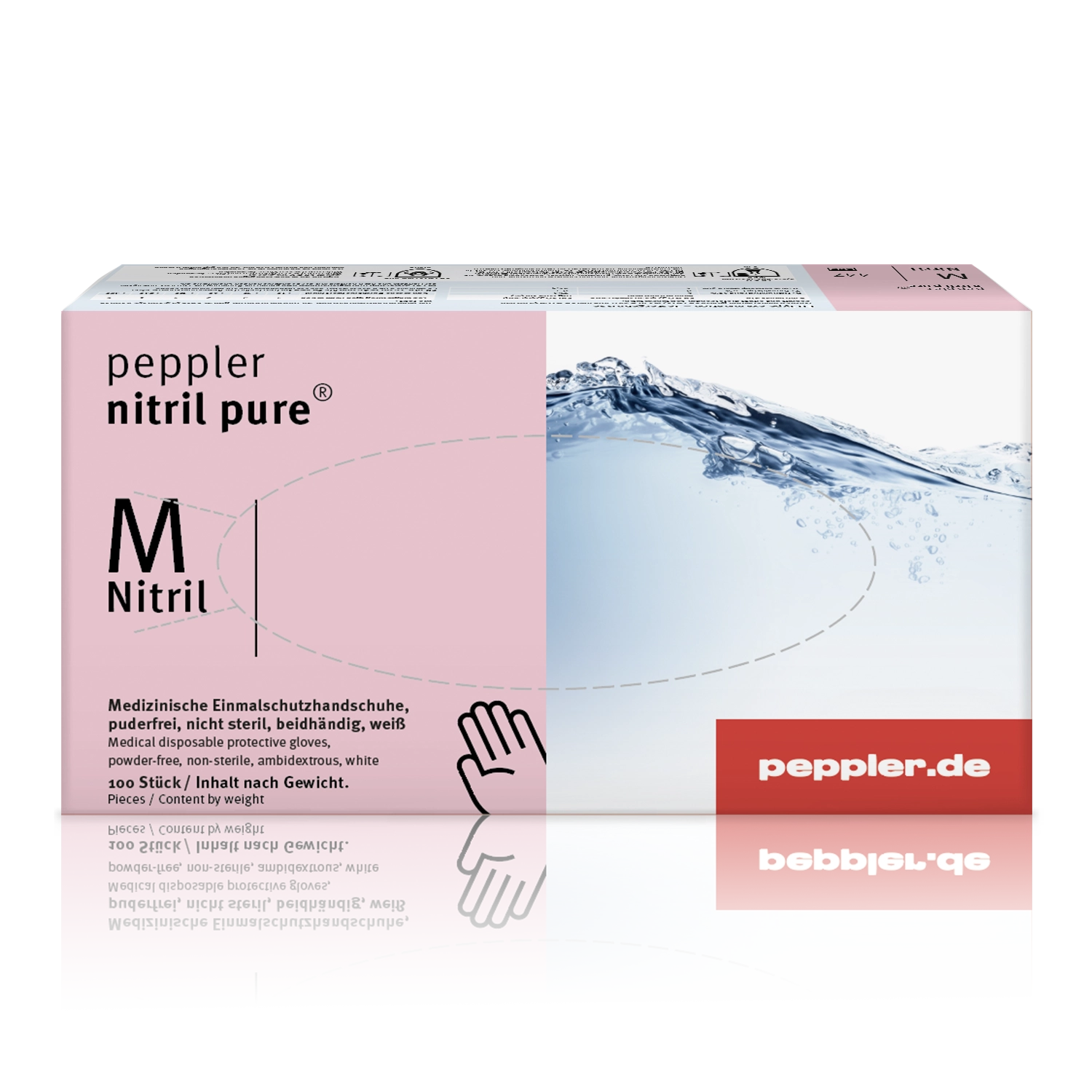 peppler nitril pure® | Nitrilhandschuh | Handschuhbox | Größe M