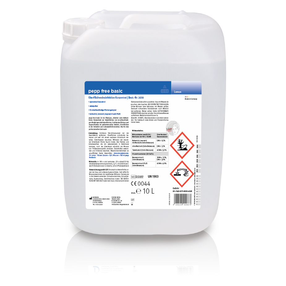 pepp free® basic | Oberflächendesinfektion | lemon