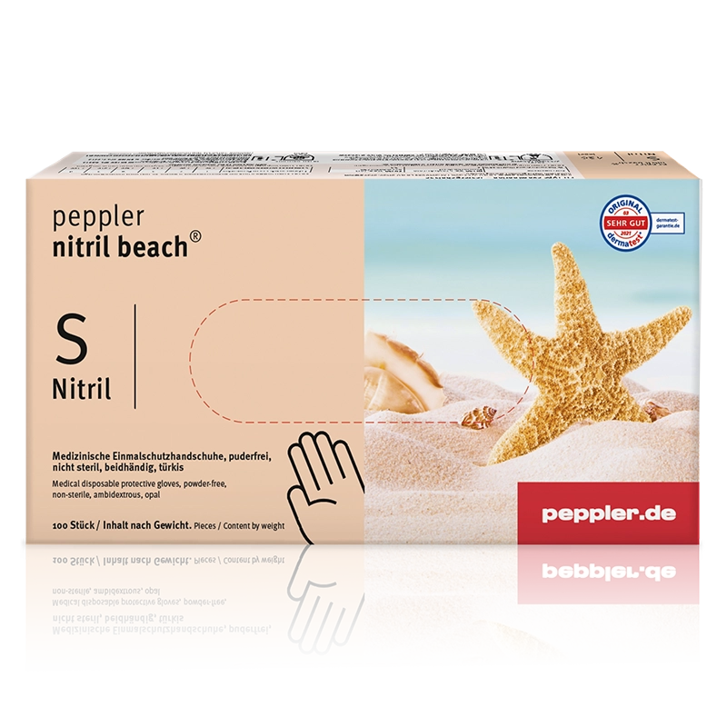 peppler nitril beach® | Nitrilhandschuh | Handschuhbox | Größe S