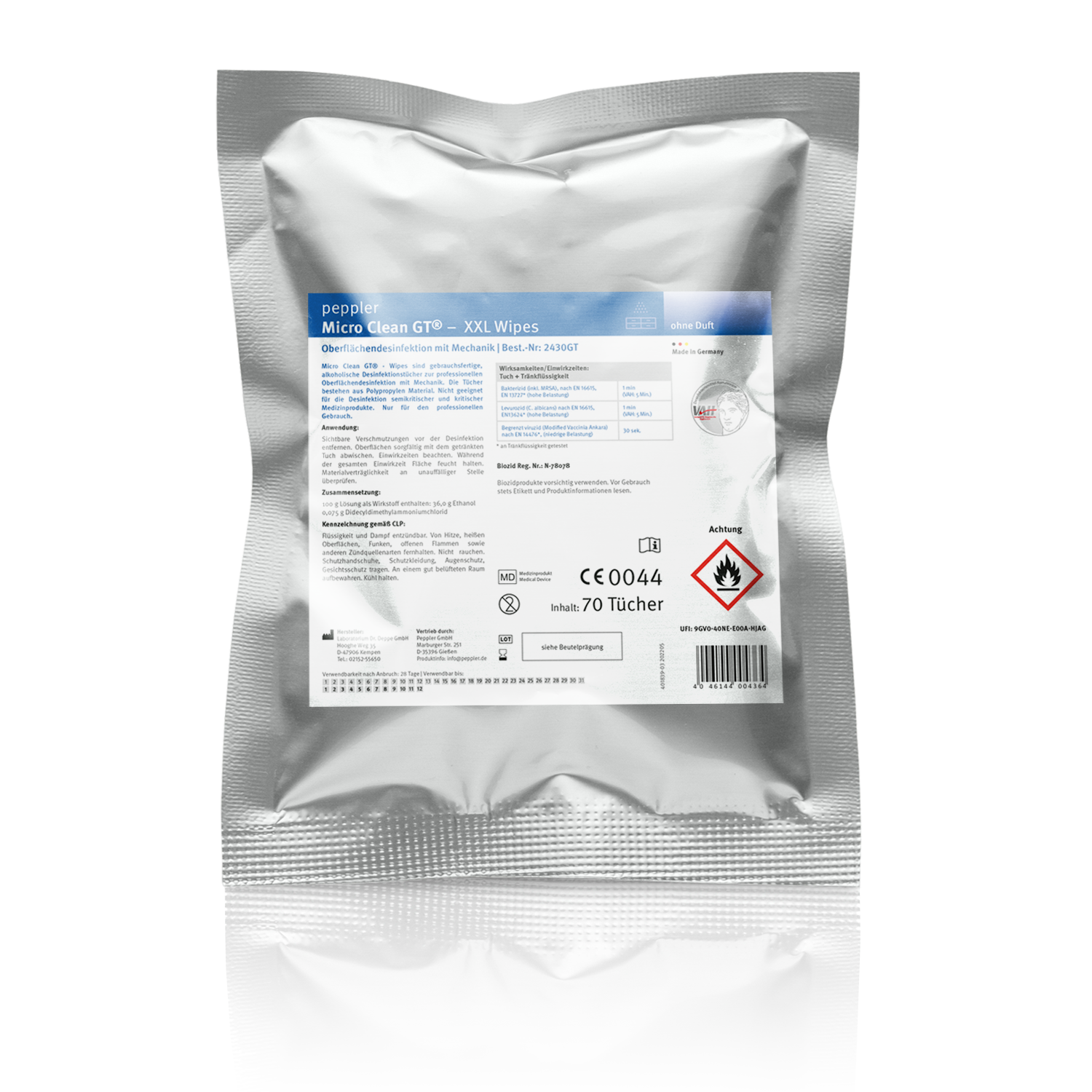 Gratis Muster | Micro Clean GT® XXL Wipes | Desinfektionstücher