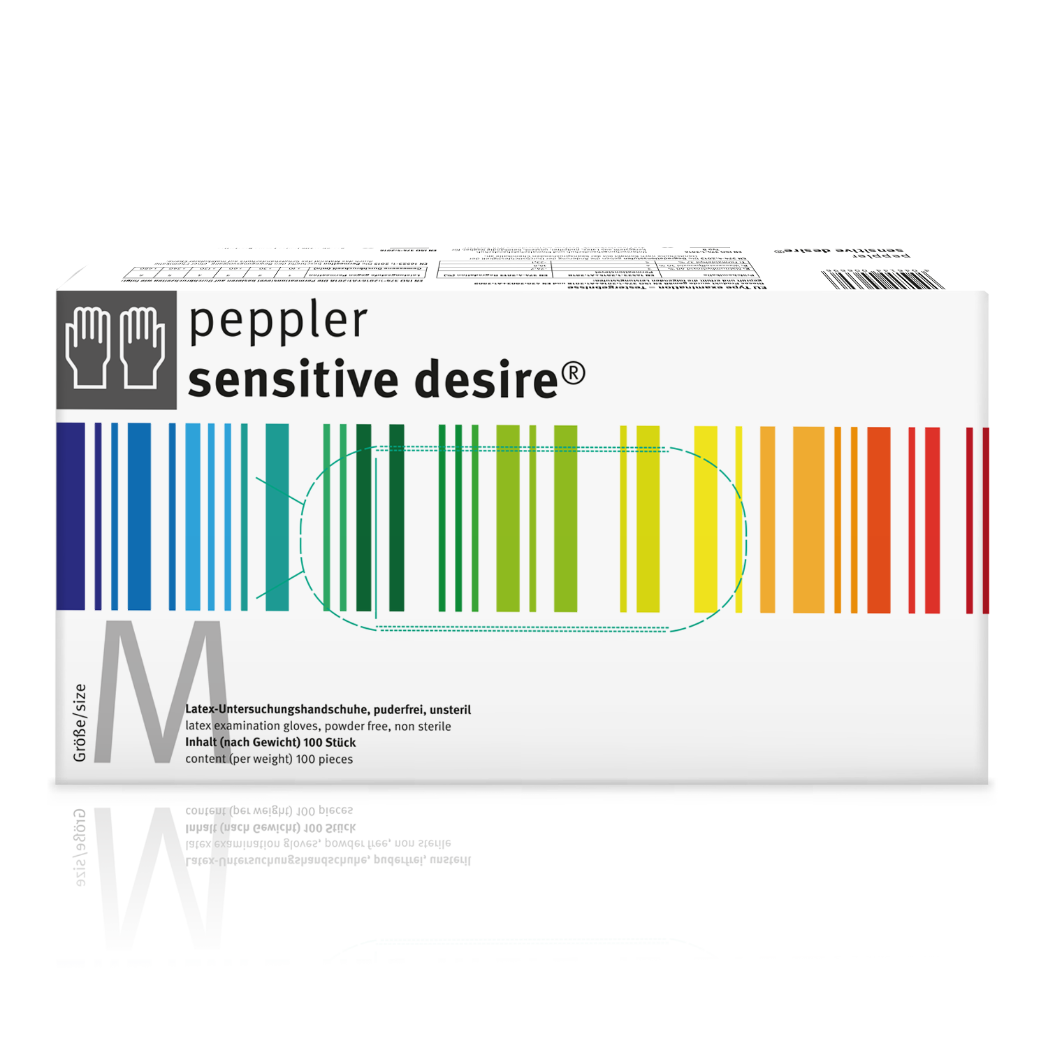 Sensitive Desire medizinischer Latex-Handschuh volltexturiert