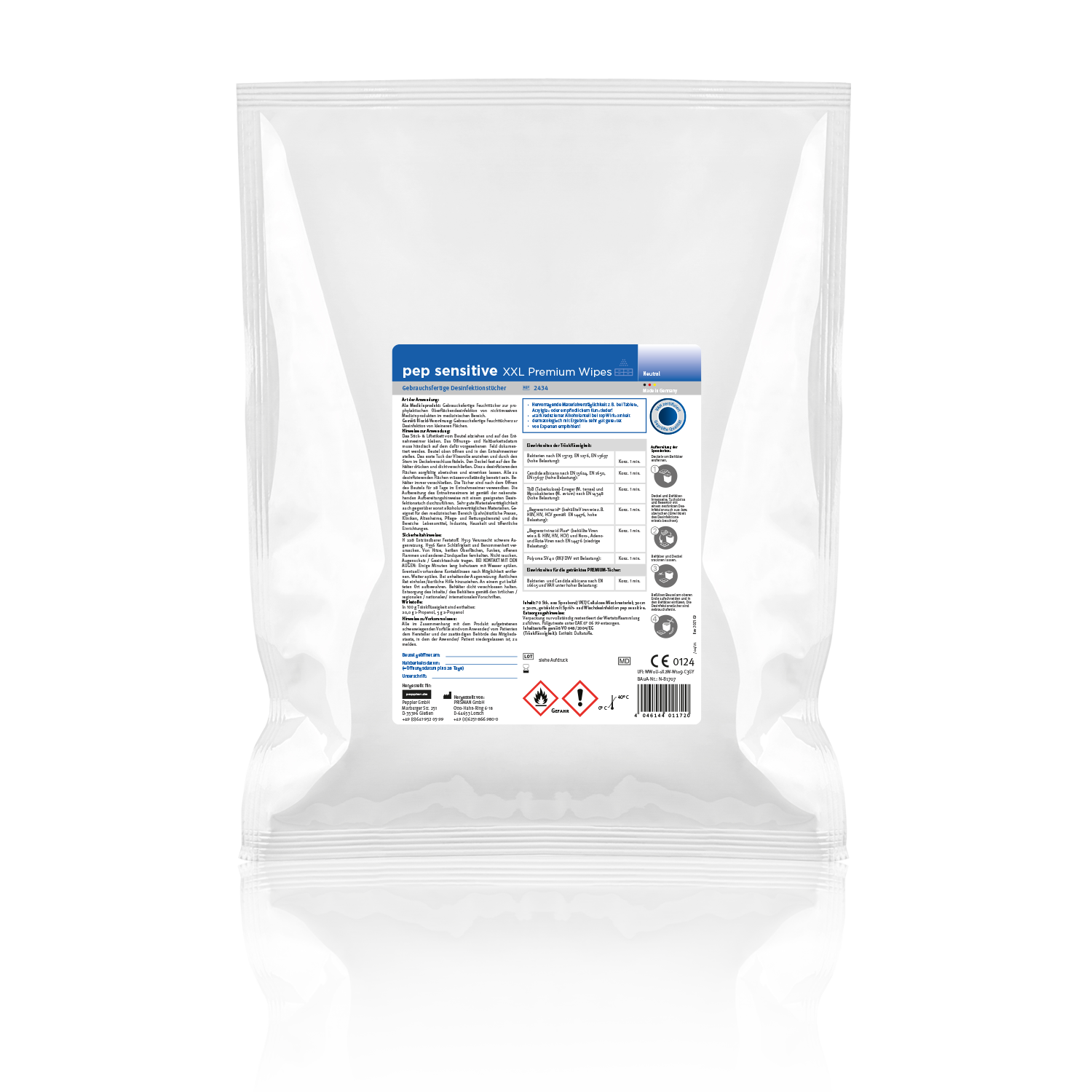 pep sensitive® XXL Wipes | Desinfektionstücher | PET