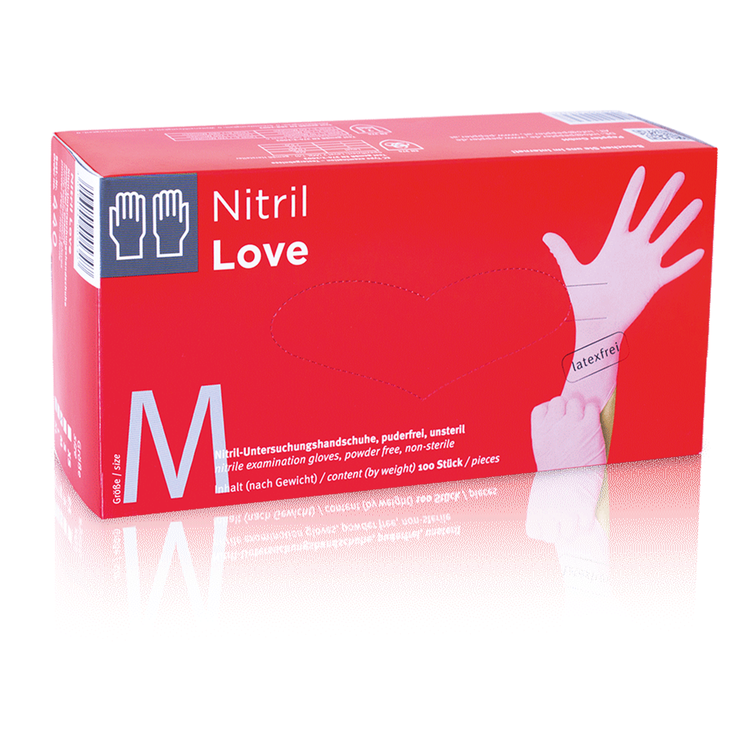 Nitril Love Nitrilhandschuh unsteril, puderfrei, pink