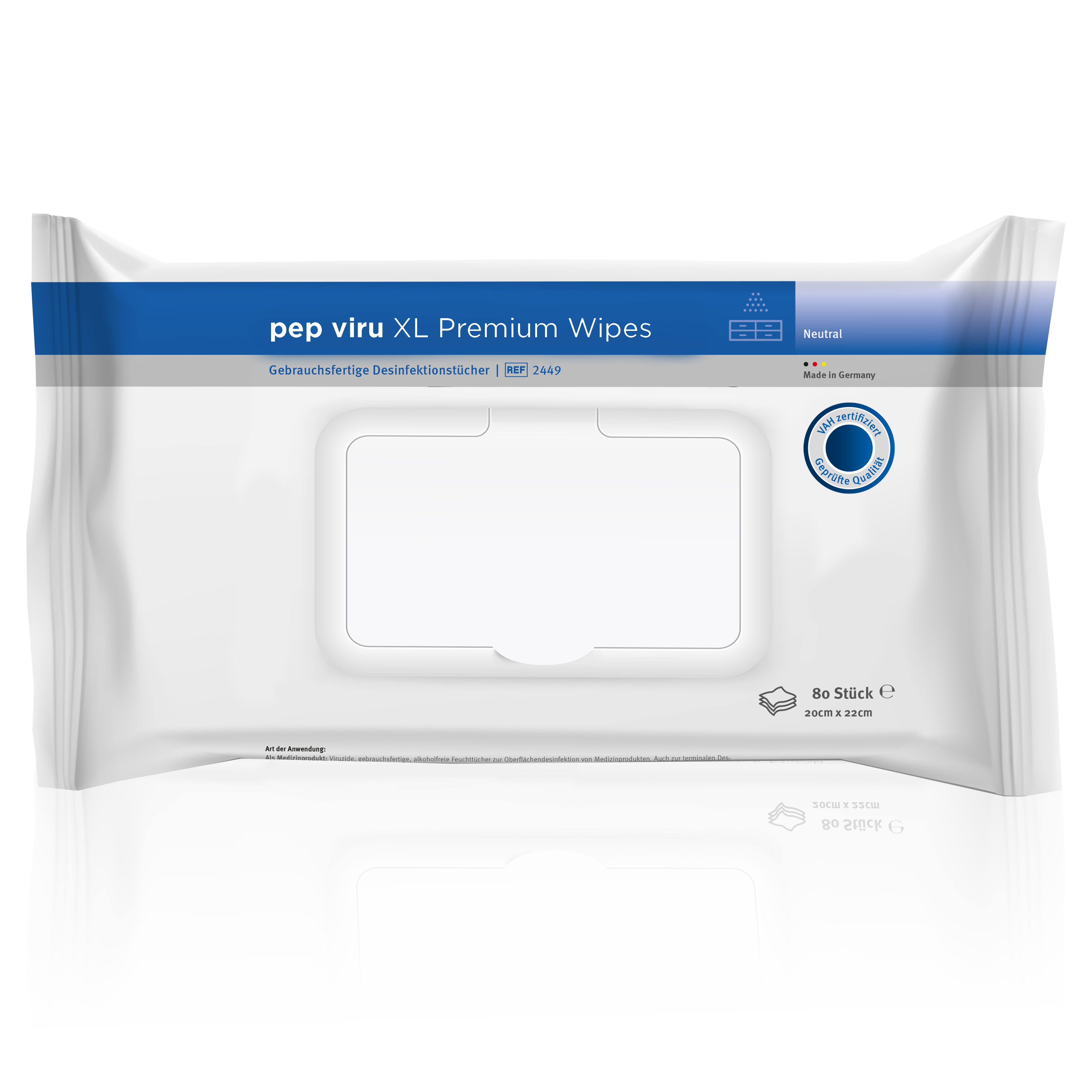 pep viru® XL Premium Wipes| Desinfektionstücher