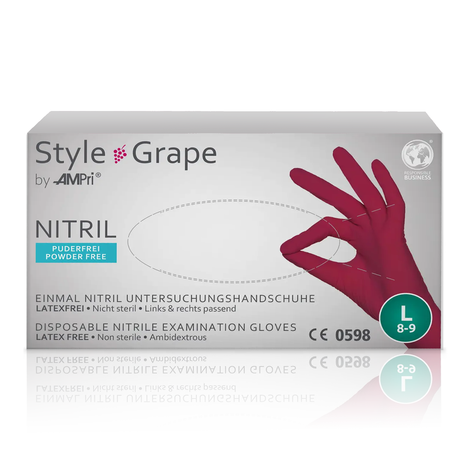 Nitril Style Grape bordeaux Einmalhandschuhe latexfrei