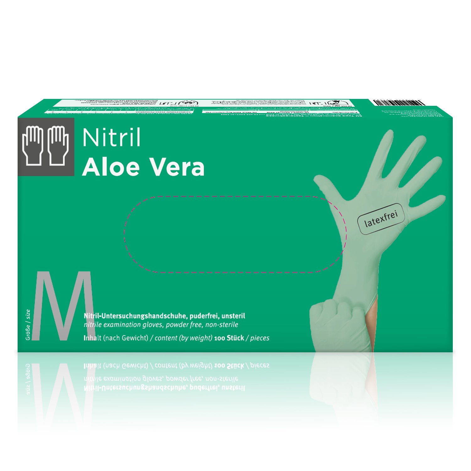 Nitril Aloe Vera Einmalhandschuh puderfrei