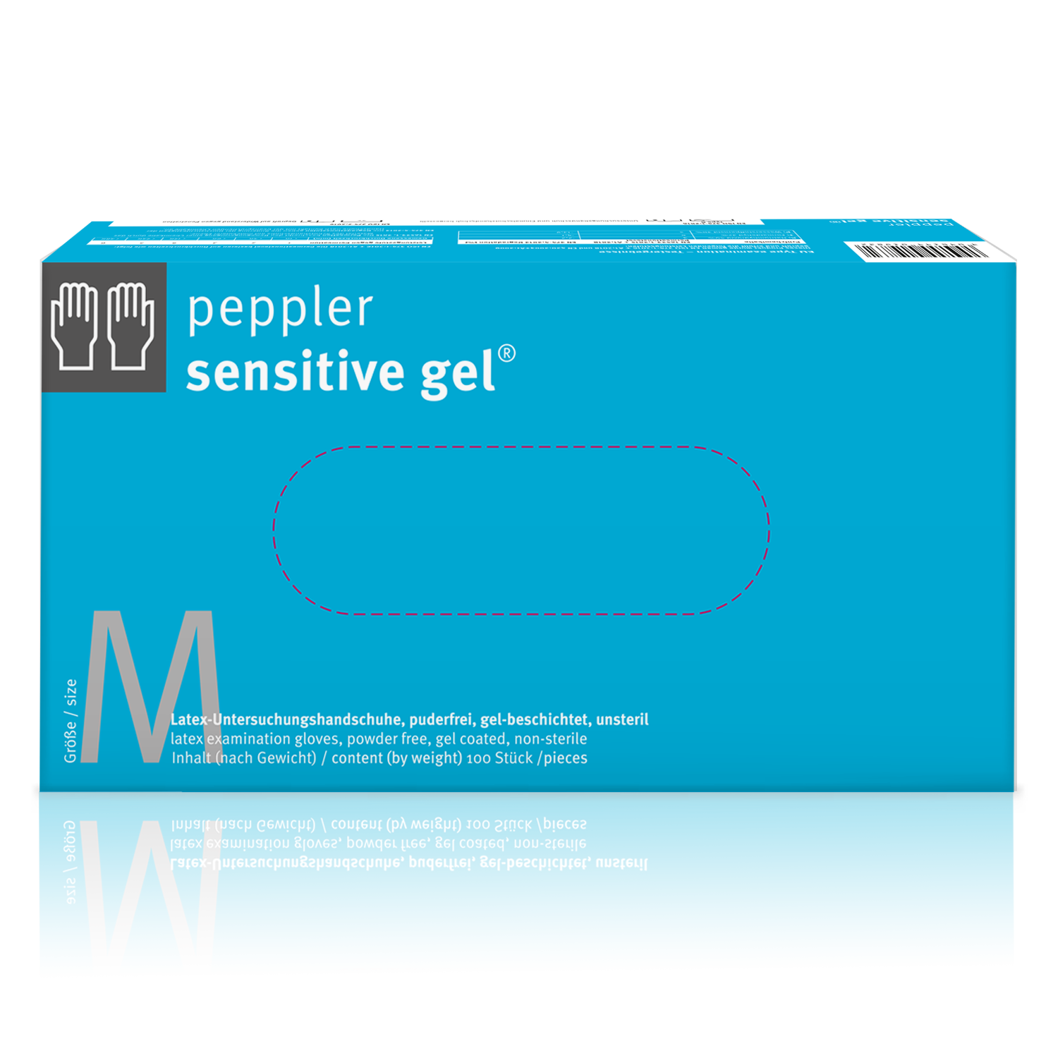 Sensitive Gel Latex-Handschuh volltexturiert