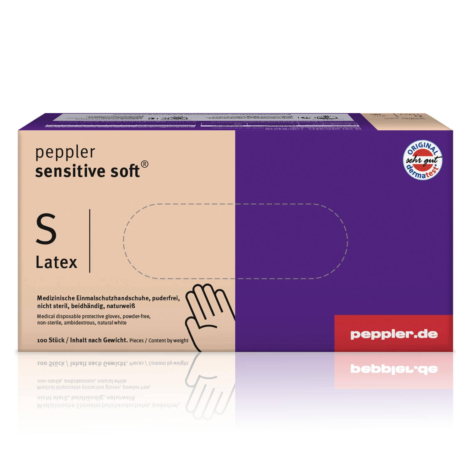 peppler sensitive soft® | Latexhandschuh | Handschuhbox | Größe S