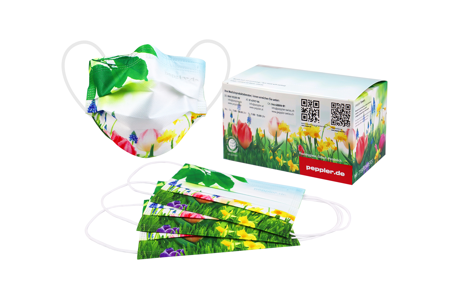 peppler "Flowers" | Mund-Nasen-Schutz