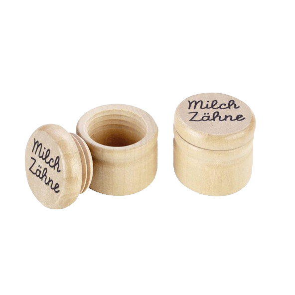 Milchzahndose aus Holz
