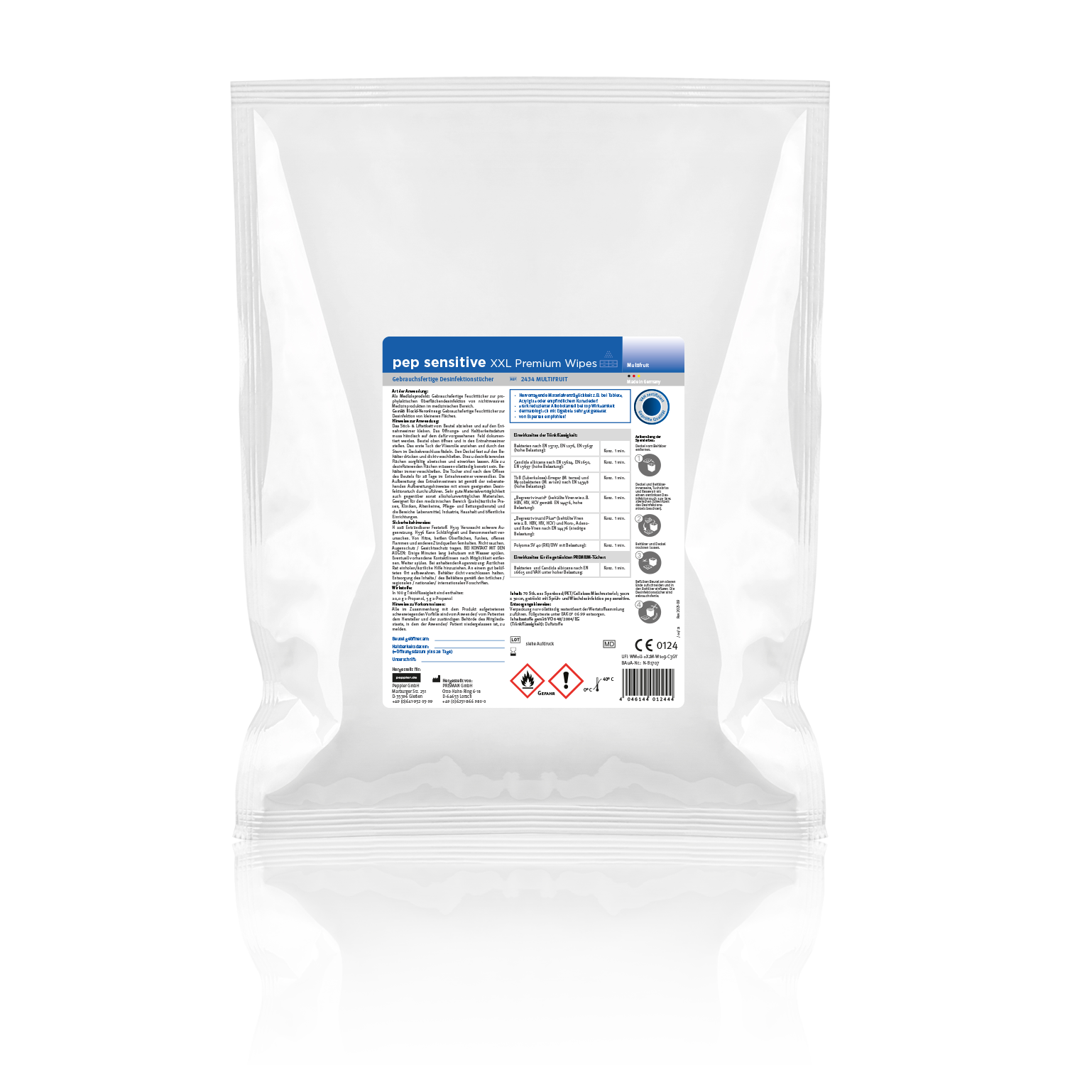 pep sensitive® XXL Premium Wipes | Desinfektionstücher