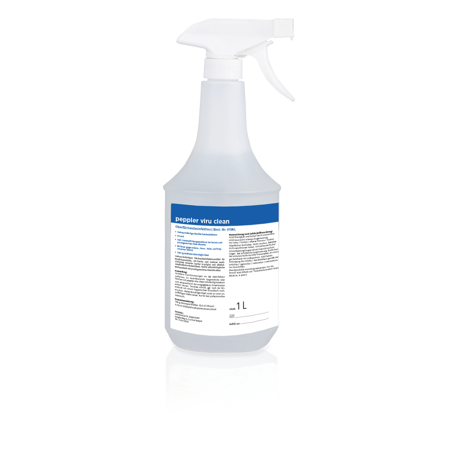 Viru Clean | Leerflasche mit Sprühkopf