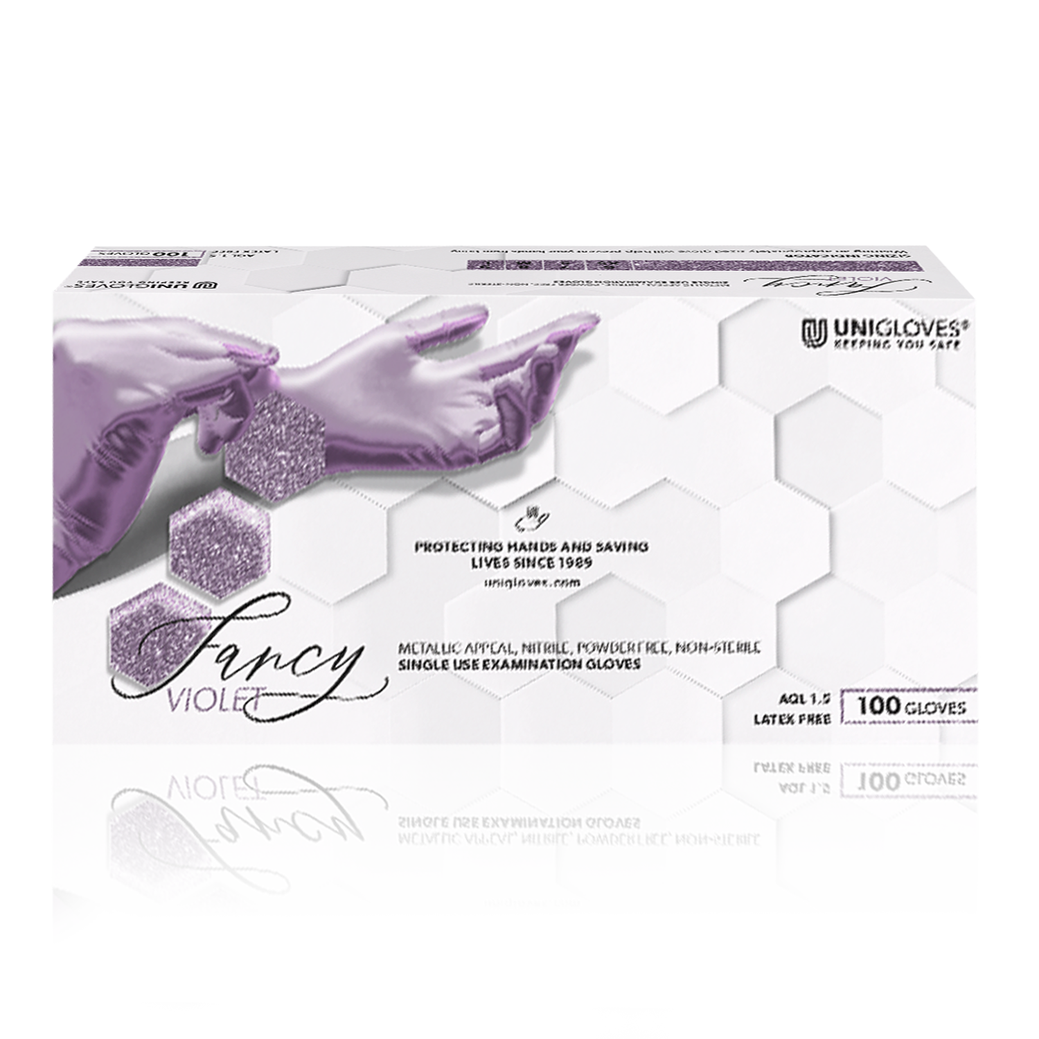 Nitril Fancy violett Einmalschutzhandschuh latexfrei und puderfrei