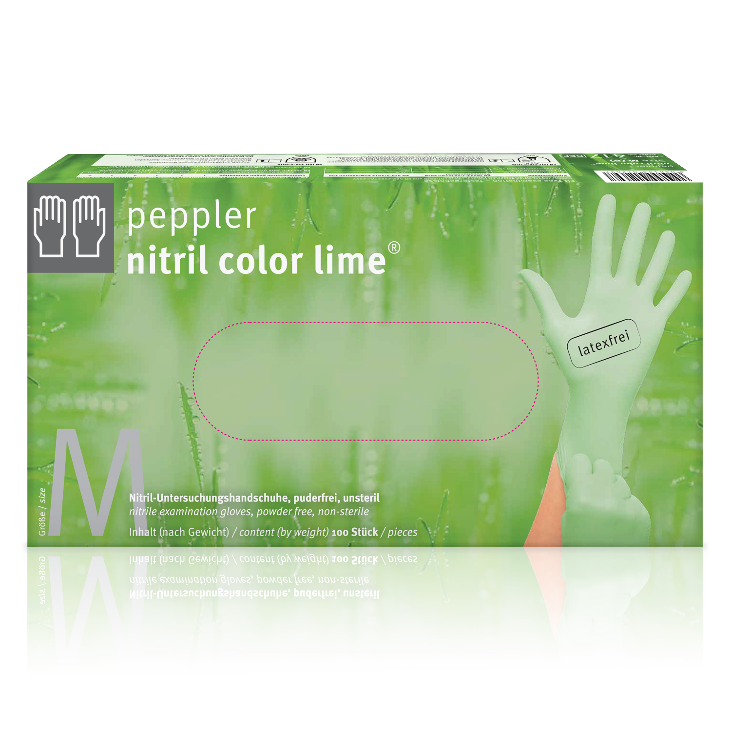 Gratis Muster Nitril Color Lime Einmalhandschuh latexfrei