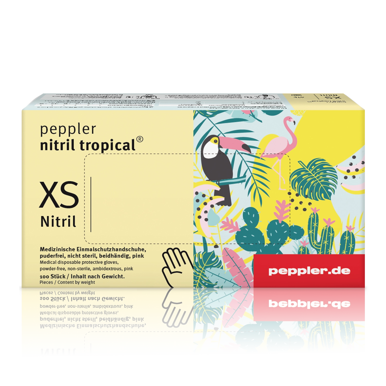 peppler nitril tropical® | Nitrilhandschuh | Größe XS | Handschuhbox