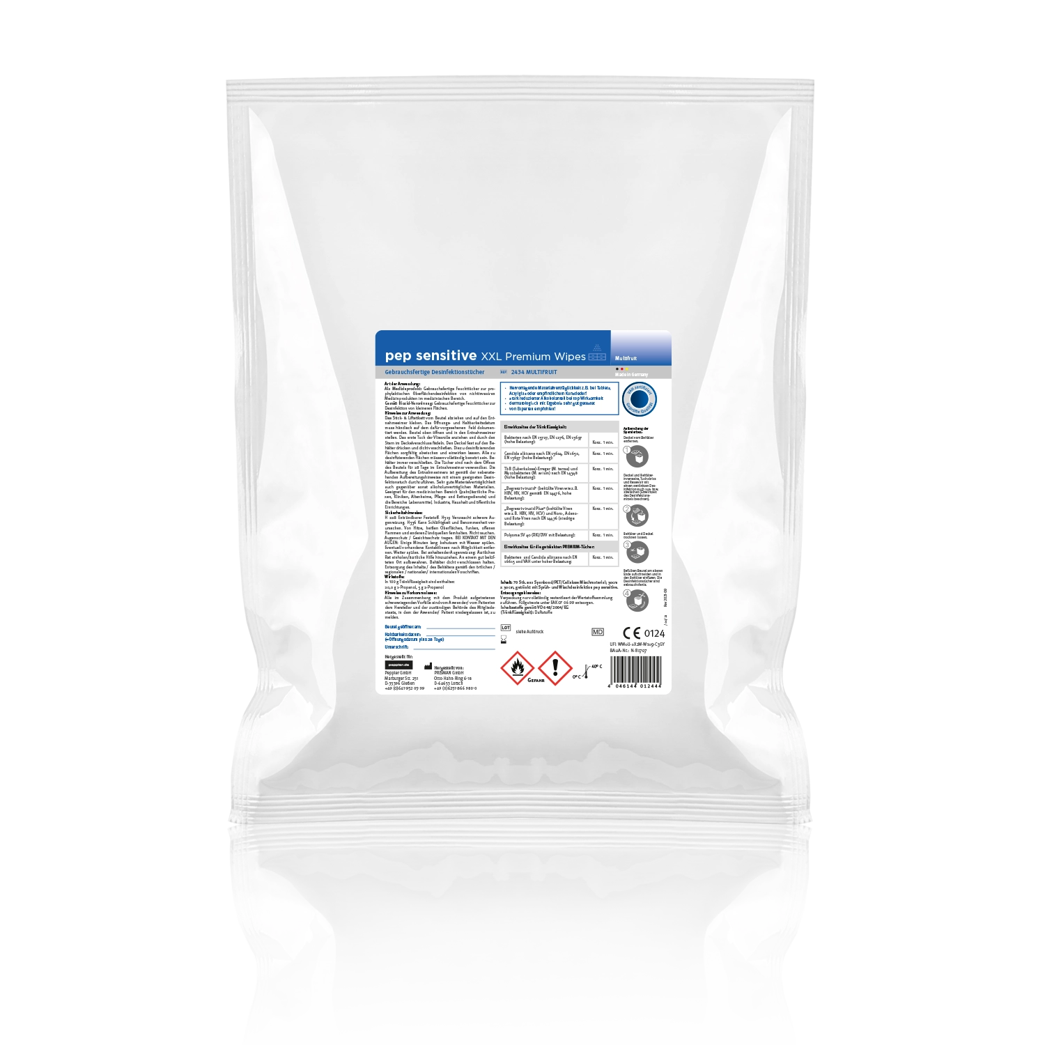 pep sensitive® XXL Premium Wipes | Desinfektionstücher