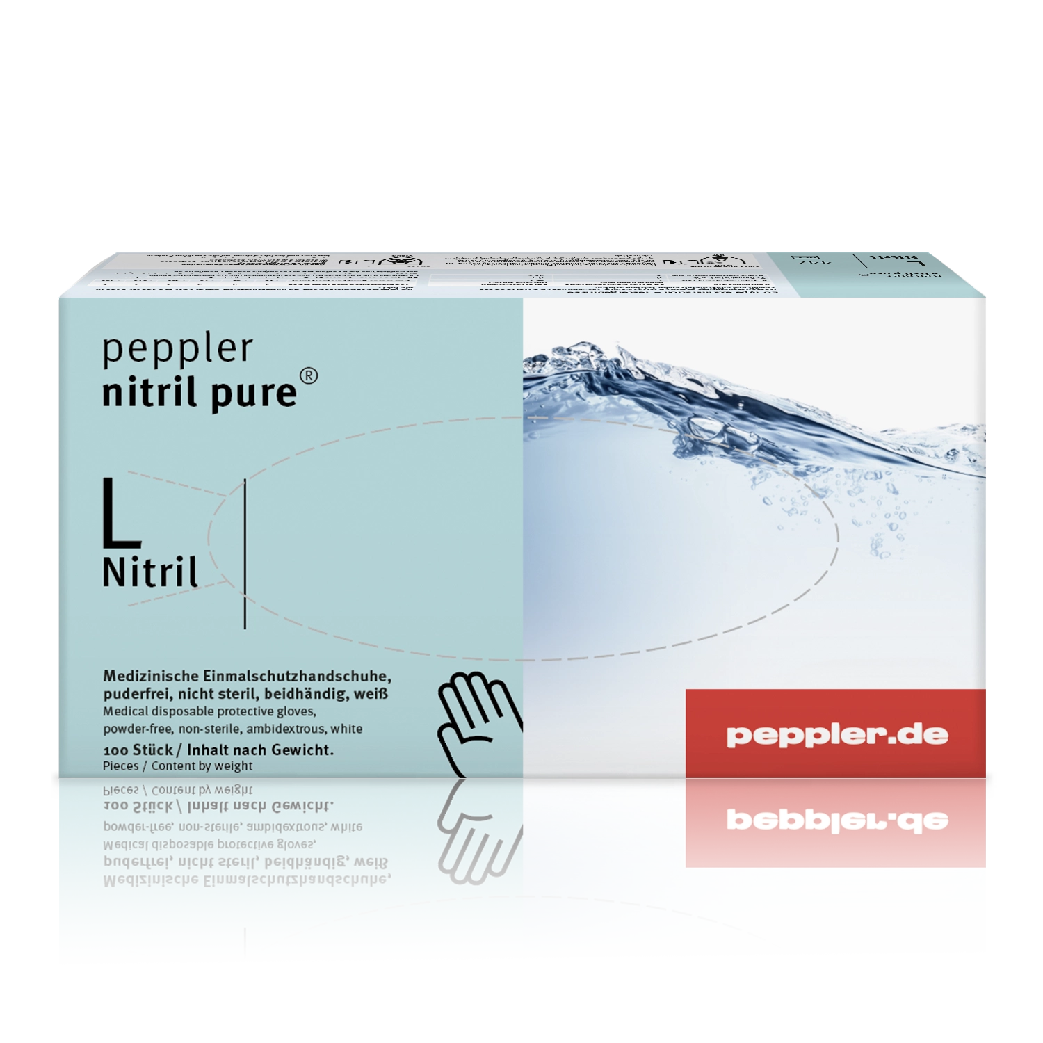 peppler nitril pure® | Nitrilhandschuh | Handschuhbox | Größe L