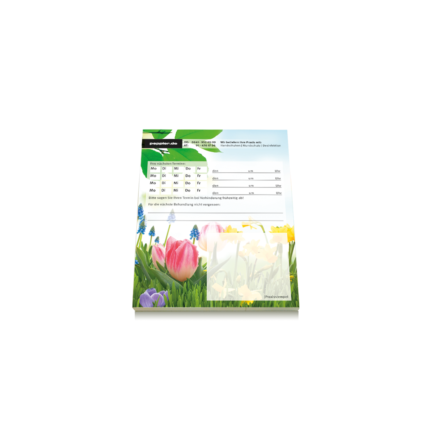 Terminblock Flowers Design 100 Blatt