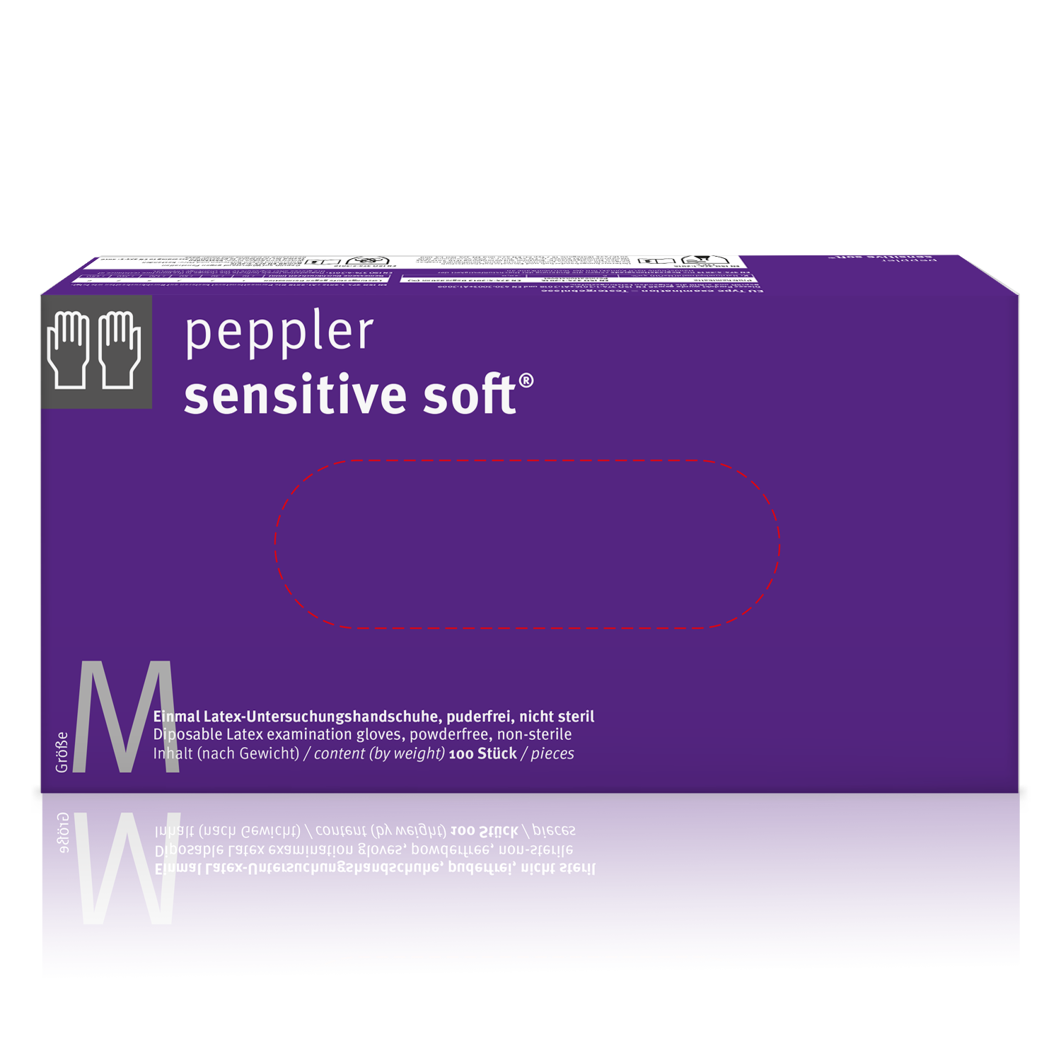 Sensitive Soft medizinischer Latexhandschuh puderfrei, unsteril
