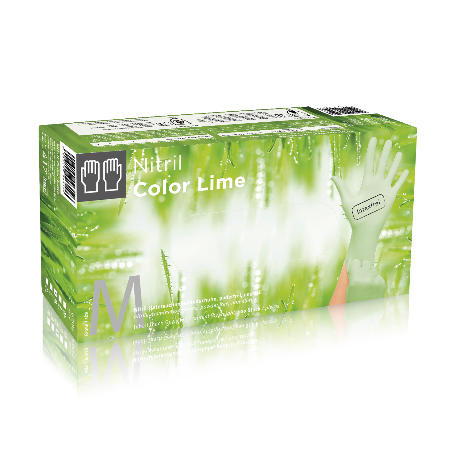 Gratis Muster Nitril Color Lime Einmalhandschuh latexfrei