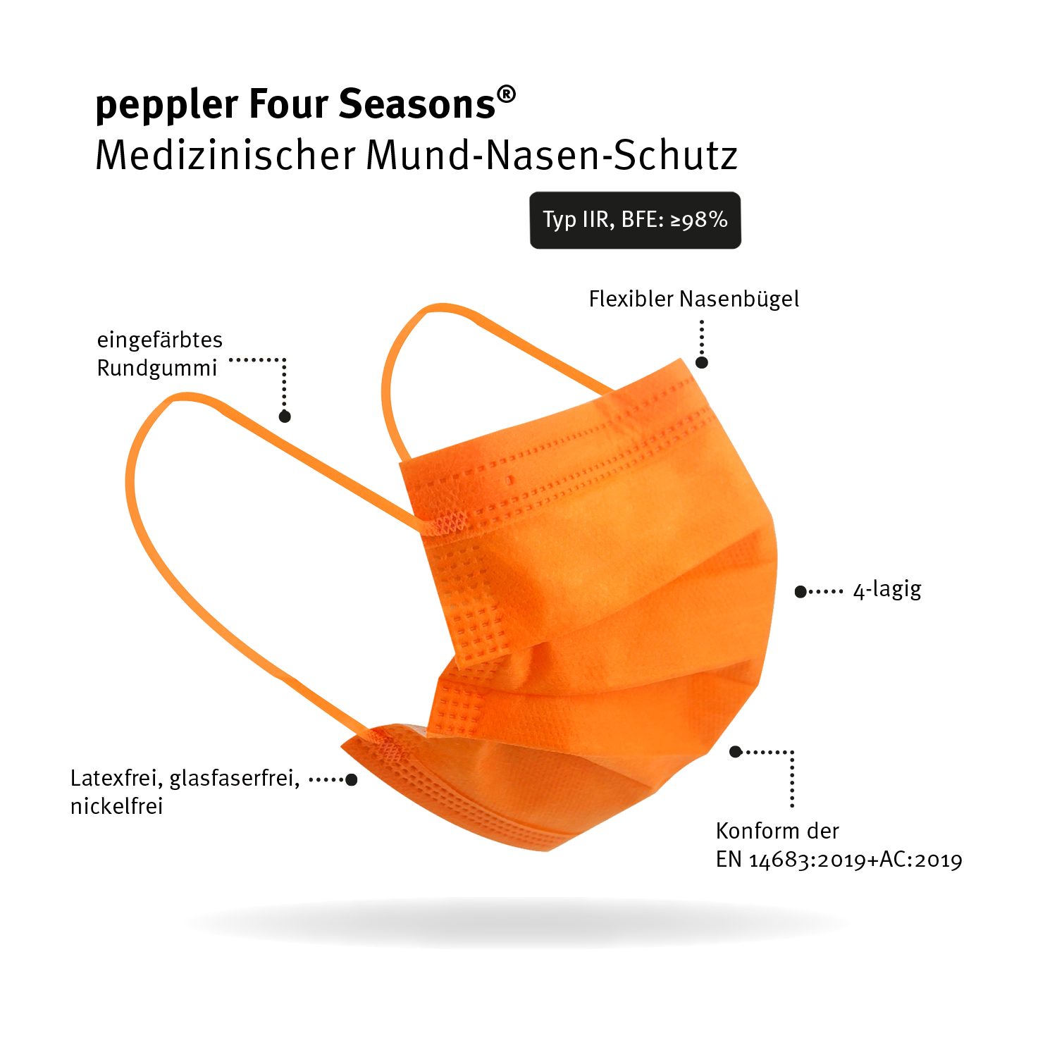  peppler four seasons ® | Mund-Nasen-Schutz | orange